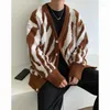 Pulls pour hommes 2023 Hommes Cardigan Modèle V-Col V-Col Lâche Casual All-Match Simple Pull tricoté Style coréen Ulzzang Automne Outwear