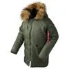 Mannen Down Parka Winter N3B puffer mannen lange jas militaire bontkap warme tactische bommenwerper leger koreaanse dikke 230926