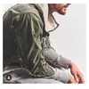 Men's Trench Coats ABOORUN Heavy Army Patchwork Hooded Jacket Hi Street Streetwear Loose Pullover Coat for Male 230925