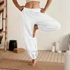 Women's Pants Women Sweatpants Elastic High Waist Yoga Trousers Drawstring Jogger Bottoms Casual Loose Fit Fitness Running Workout