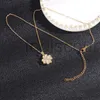 Pendant Necklaces Four-leafed Clover Luxury Necklace Designers Women Steel Gold-plated Never Fade Not 2rr9v