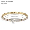 Beaded Bangle 15cm-17cm Round AAA CZ Chain Gold Color Tennis Armband Bangles For Women Girls Gift Jewelry Armets Pulseras Bracciali Donna 230925