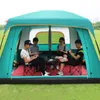 Tent outdoor two-bedroom, one-living room for 4 people, 8 people, 10 people, multi-person camping, thickened, rainproof camping, portable luxury villa