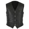 Men's Vests Warrior Leather Camisole Knight Costume Men Medieval Armor Sleeveless Vest Top Lace Up Waistcoat Plus Size 230925