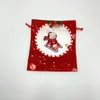 Noel Elma Çantası Drawstring Noel Noel Arifesi Hediye Çantası Apple Hediye Ambalaj Çantası Velvet Kayış Elma Çantası