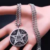 Chokers Witchcraft Gothic Dark Pentagram Necklace Stainless Steel Original Tetragrammaton Solomon Amulet Necklaces For Women Jewelry 230926