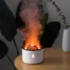 1PC Wulkan nawilżacz powietrza Ultradźwiękowa dyfuzor olejku eterycznego dyfuzory elektryczny elektryczny atomizer ogień wulkaniczny 3D płomień 2 kolor LED Lampka Ning Lampa ning