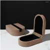 Bottles Modern Wooden High End Texture Grain Leather Jewelry Necklace Storage Box Home Model Room Sales Office Decorative Ornaments