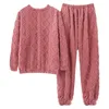 Kvinnors sömnkläder dams fasta färg Jacquard Coral Velvet Nightgowns for Women Chemise Pyjamas Woman Womens 2x