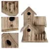 Bird Cages Parrot Cage Wooden Birdhouse Small Outdoor Garden Nesting Box House Pet Supplies Decoration Home 230925
