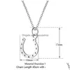 Pendant Necklaces Wholesale Stainless Steel Necklace Horseshoe For Women Gift Fashion Horse Shoe Jewelry Collar New Drop Delivery Pend Dhiwj