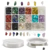 Akrylplast lucite natursten pärlor lådan med tillbehör och verktyg irregar ädelstenar läker lösa stenar för diy armband juvel dhuzf