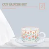 Tassen Nachmittagstee Tasse Untertasse Kaffee Geschenktassen Untertassen Haushalt Milchbecher Glas Türkisch Set 6