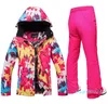 Suit Women Winter Female Jackets and Pants Warm Waterproof Women's Jacket Outdoor Snowboard