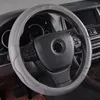 Capas de volante 2023 Design Capa de carro de couro genuíno 38cm Universal Anti-Slip Auto Case Respirável Bege