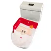 Toalety Covers Santa Cover Plush Xmas Claus Lid Mata do domu El El Bathroom Sypialnia Świąteczna wystrój świąteczny wystrój