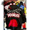 Men's Jackets Vintage Embroidery Spider Hoodie Men Women Casual Full Zip Up Coat Harajuku Streetwear Loose Sweatshirts Punk Y2K Clothes 230926