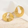 Boucles d'oreilles créoles en acier inoxydable 316L, anneau d'oreille circulaire en métal pour femmes et hommes, classique Vintage oblat Punk charme bijoux cadeau de Couple