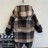 Cardigan fall Winter Fleece Jackets For Boy Trench Children's Clothing 2 10Y Hooded Warm plaid Outerwear Windbreaker Baby Kids Coats 230925