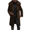 Men's Wool Men Clothing 2023 European American Fashion Men's Autumn And Winter England Plus Size Street Coat With Fur Collar Jacket Male