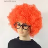 Autres événements Fournitures de fête Halloween Round Explosion Perruque de cheveux Cosplay Dance Party Postiche Coloré Funny Clown Fans Afro Coiffure pour enfants Adulte T230926