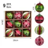 Boules de noël à succès transfrontalier d'amazon 6CM9, décorations de noël, décorations d'arbre de noël, petits pendentifs