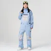 Skibroek Macaron Kleur Snowboarden Skibroek Winddicht Waterdicht Onepiece Patchwork Skiën Heren Dames Outdoor Sport Bib Broek 230925