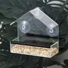 Outros suprimentos de pássaros Fácil instalação Alimentador Durável Alimentadores de acrílico forte design de ventosa para visualização de janela jardim
