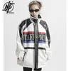 Men's Leather Faux Winter PU Bomber Jackets Men Woman Varsity Racing Patchwork Letter Embroidery Oversize Motorcycle Baseball Coat 2023 230925