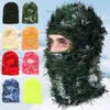 Masques de cagoule de cyclisme coupe-vent chapeau d'hiver tricoté complet un masque de ski à 1 trou hiver chaud adultes cagoule masque facial capuche de camouflage tactique couvre-chef