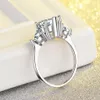 Bague de fiançailles de mariage romantique en forme de poire, zircone cubique, réglage de haute qualité, argent 925, bijoux pour femmes J-082263H