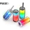 Pulse 5 عائلة عالية الجودة اللاسلكية مكبر صوت بلوتوث عمود محمول RGB Atmosphere مصباح الصوت Boombox subwoofer في الهواء الطلق مع الميكروفون