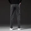 Jeans voor heren 2023 lente nieuwe heren regular fit rookgrijs klassieke stijl zakelijke mode hoge elasticiteit denim broek mannelijke merkbroek 230926
