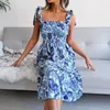 Sukienki swobodne WEPBEL PLATED TALIST TAKAJ ELEGANT SURES Summer Floral Women Spaghetti Pasek Śliczne duże huśtawka Maxi Camis