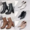 Botas de plataforma de la fila Botas de cuero Robin Diseñadores Fashion Fashion Boots de tobillo de cuero con cremallera de alta calidad 35-41