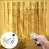 Décorations de Noël 3M LED Solar Light Rideau Garland Joyeux Décoration pour la maison Ornements Cadeaux de Noël Navidad 2021 Année 2022258v