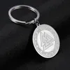 10P ring Stainless Steel Valknut Keychain Viking Irish Knot Pagan Amulet Charm Ring Holder Pendant Bag Gift for Men Women241a