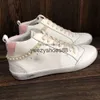 Golden Goosee Designer feminino tênis Itália Marca dourada Mid Slide Shoe Shoe Black Leopard Print Pink Gold Glitter Classic White Do Old Dirty High