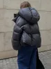 Womens Down Parkas taruxy tjock långärmad topp kvinnor höst vinter varma kappa gata mode hoodies kvinna bomullspaddlad jacka 230925
