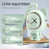 Small Personal Fan Bear Hanging Neck Fan Rechargeable 3 Speed Cute Ventilador Home Air Conditioner Camping Travel
