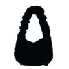 Облачная плиссированная сумка, сумка на одно плечо, сумка через плечо, ниша с текстурой, новая сумка из овечьего волоса под мышками для женщин 230926