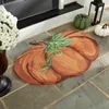 Tapis Grandes couvertures tricotées Thanksgiving Tapis de citrouille Tapis de sol de vacances Porte de bienvenue Ensemble de couverture douce en polyester