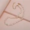 Choker Fashion Freshwater Pearl Clavicle Sain Vintage Nieregularny naszyjnik dla kobiet Lady Wedding Party Biżuteria i prezenty