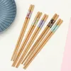 Chopsticks 2/5 Pair Marbling Chop Sticks Of Household Loaded Wood Sushi Natural Bamboo Flatware Chopstick Chinese Dinnerware Set