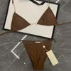 Modedesigner flickor bikini set het klassisk badkläder sexiga kvinnliga bokstäver snörning baddräkt damer casual strass strand baddräkt mammor thongs tankini