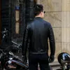 Men's Fur Fashion Haining Leather 2023 Autumn Thin Coat Casual Stand Collar Jacket