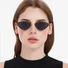 Diamant Randlose Sonnenbrille Frauen Metall Rahmen Cat Eye Sonnenbrille Für Frauen Vintage Gläser Weibliche Marke Brillen UV400