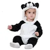 Barboteuses 2023 bébé fille vêtements 2 couleurs mignon ours en peluche barboteuse confortable garder au chaud à capuche fermeture éclair garçons 1 4 ans enfants 230925