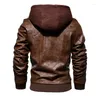 Mannen Bont Mannen Vintage Motorjas 2023 Bomber Fleece Lederen Jassen Dikke Jas Mannelijke Winter Warm Mode Pu Bovenkleding