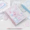 Блокноты Kawaii Notebook Прекрасный блокнот в американском стиле на 96 листов с 6 кольцами-переплетами Журнал Симпатичные канцелярские принадлежности Дневник для скрапбукинга Студент 230926